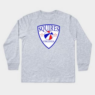 Defunct Virginia Squires ABA Basketball Kids Long Sleeve T-Shirt